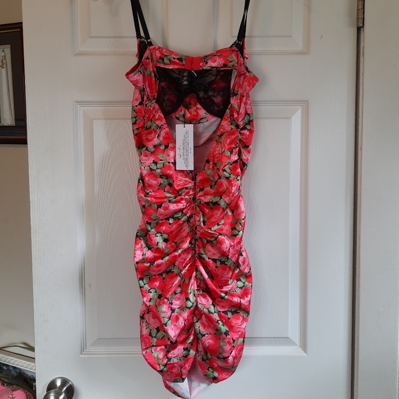 MADELINE Red Black Roses Mini Dress 🍋 For Love and Lemons x VS ❤️ RARE - Picture 5 of 14